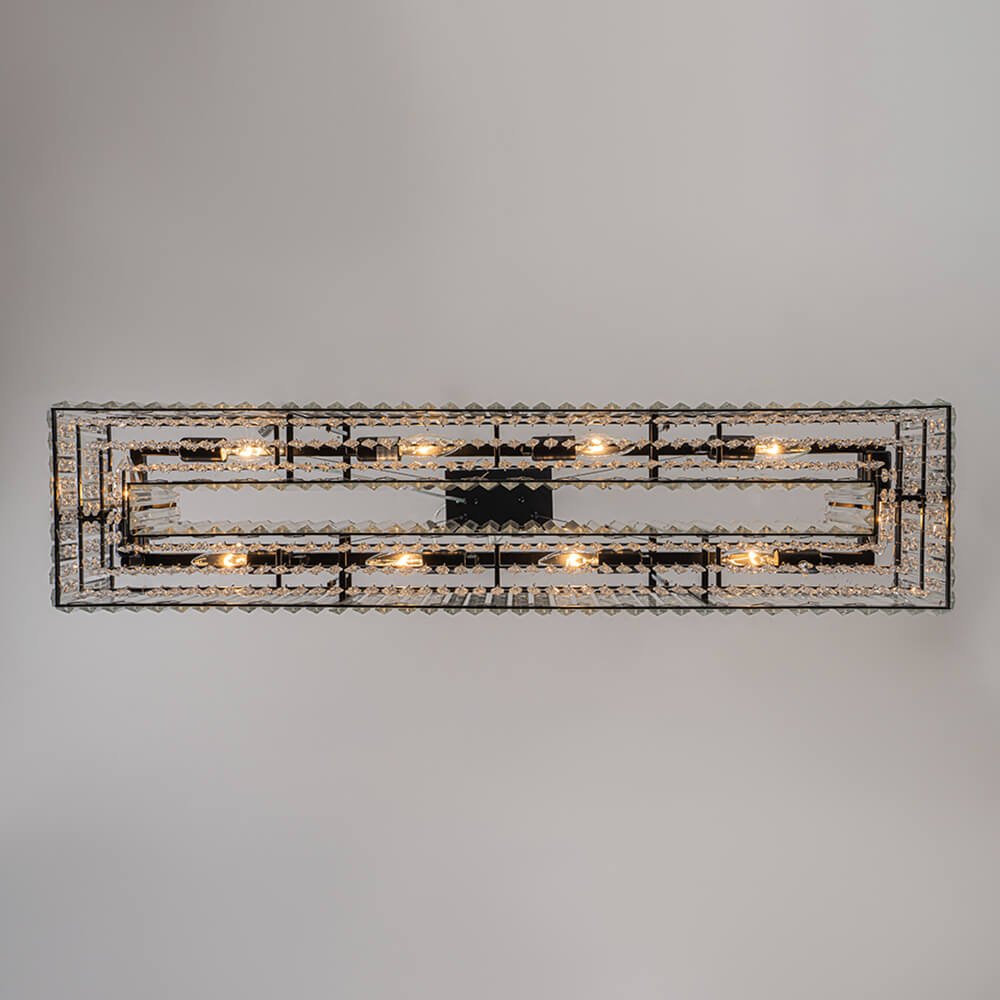 10-Light Crystal Rectangle Island Chandelier