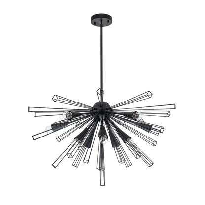 10-Light Modern Sputnik Sunburst Chandelier