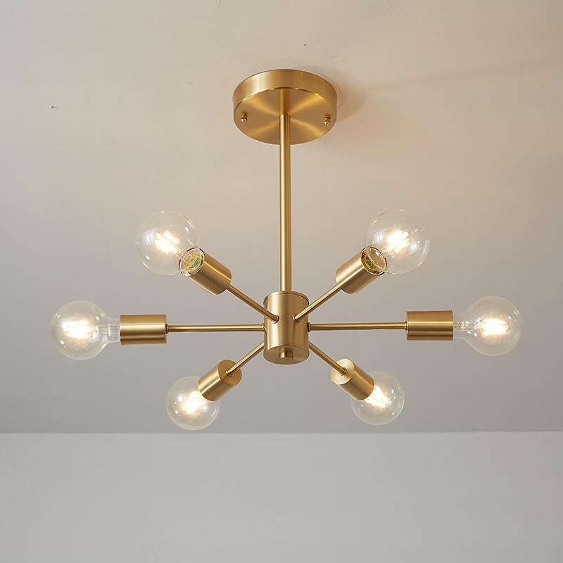 6-Light Large Sputnik Chandelier