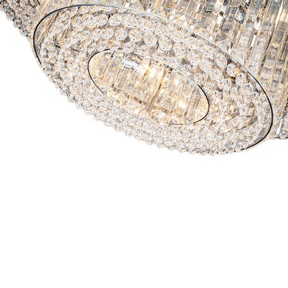 12-Light Modern 2-Tier Crystal Chandelier