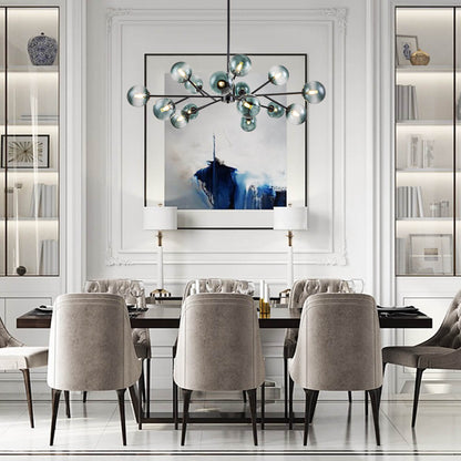 15-Light Blue Branch Sputnik Chandelier