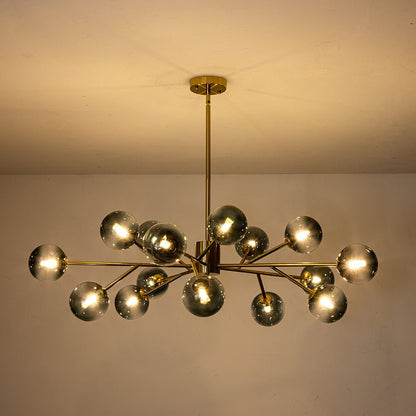 15-Light Blue Branch Sputnik Chandelier