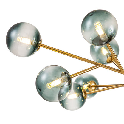 15-Light Blue Branch Sputnik Chandelier