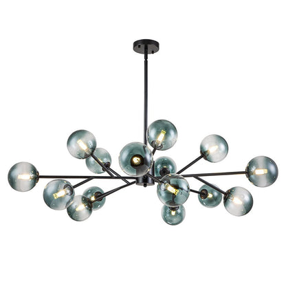 15-Light Blue Branch Sputnik Chandelier